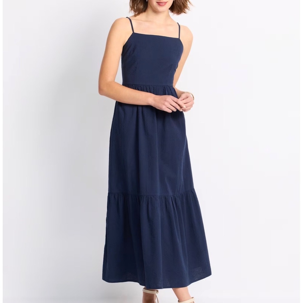 Dizzy Lizzy Tiered Maxi Dress – Navy Blue – XS – NWT
